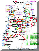 Carte touristique de la Crte occidentale